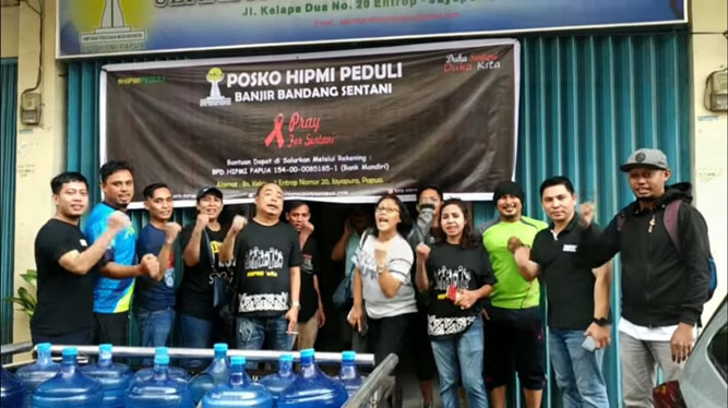 HIPMI Kota Jayapura Salurkan Bantuan Untuk Korban Bencana Alam