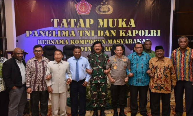 Panglima TNI dan Kapolri Tatap Muka Bersama Komponen Masyarakat Papua