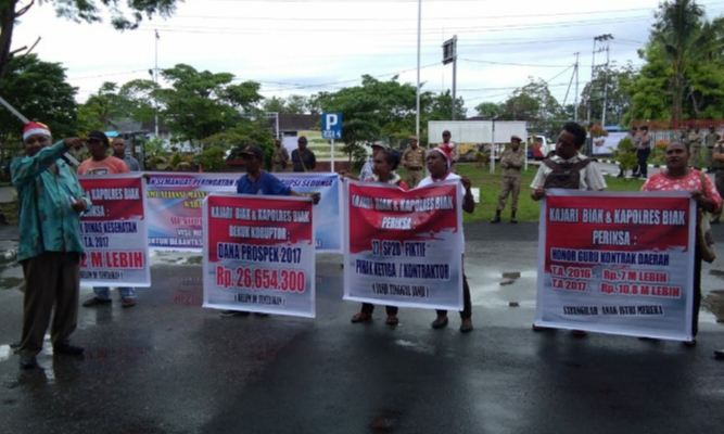 Gabungan Masyarakat Biak Desak Polisi dan Kejaksaan Berantas Korupsi
