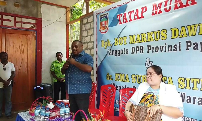 Sosialisasi Pencegahan Virus Corona di Kampung Warari Yapen