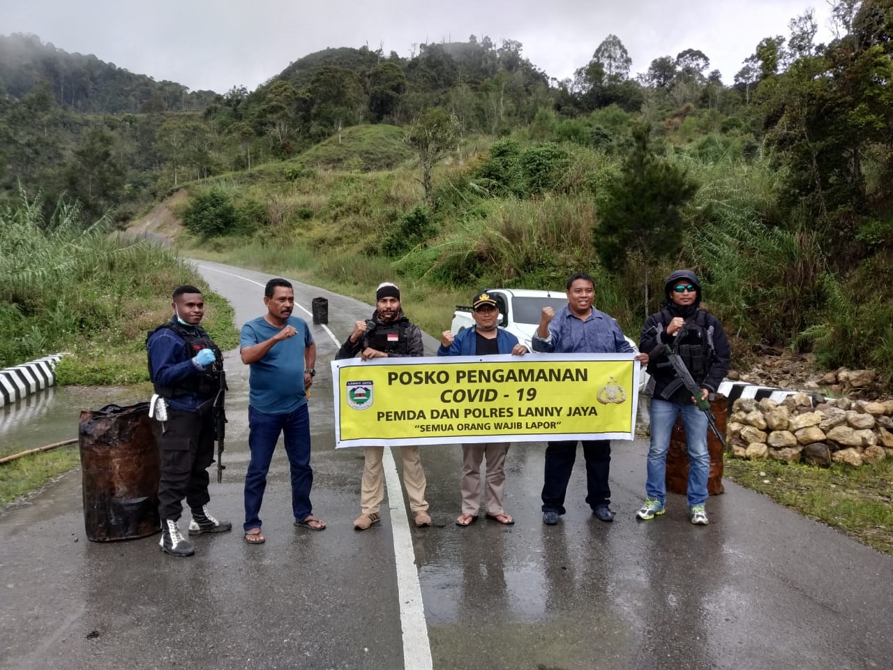 Polisi dan Pemda Dirikan Posko Di Perbatasan Lanny Jaya dan Jayawijaya