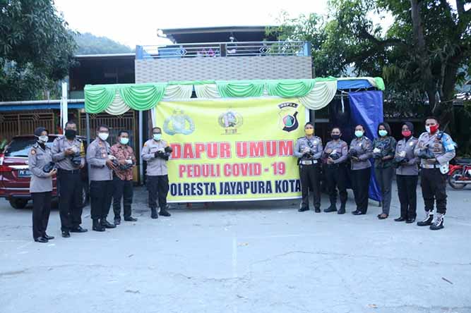 Bantu Warga Terdampak Covid-19, Dapur Umum Polresta Sediakan Makanan Siap Saji