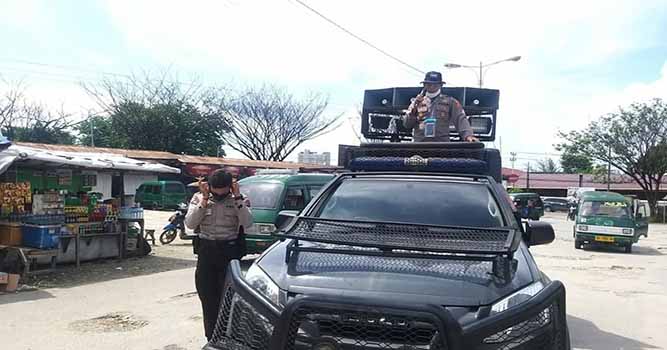 Polisi Gelar Patroli Himbau Pencegahan COVID-19 di Kota Jayapura