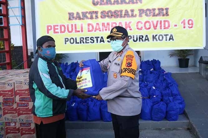 Grab Bike Kota Jayapura Dapat Bantuan Dari Polresta