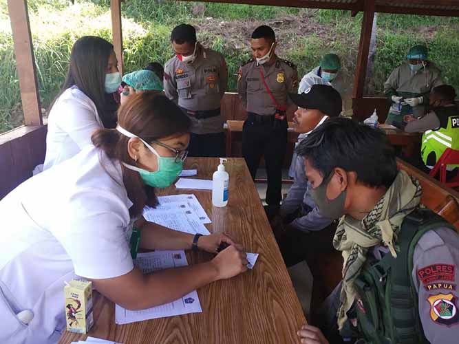 Polres Lanny Jaya Jalani Rapid Tes Covid-19, Ini Hasilnya…
