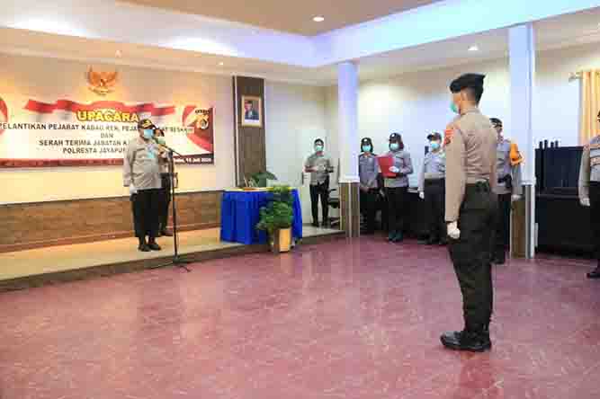 Upacara Pelantikan Kabag Ren, Kasat Reskrim dan Sertijab Kasat Lantas