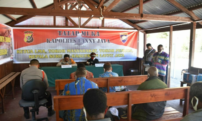 Kapolres Lanny Jaya Gelar Tatap Muka, Tingkatkan Peran Tokoh Masyarakat Menjaga Kamtibmas