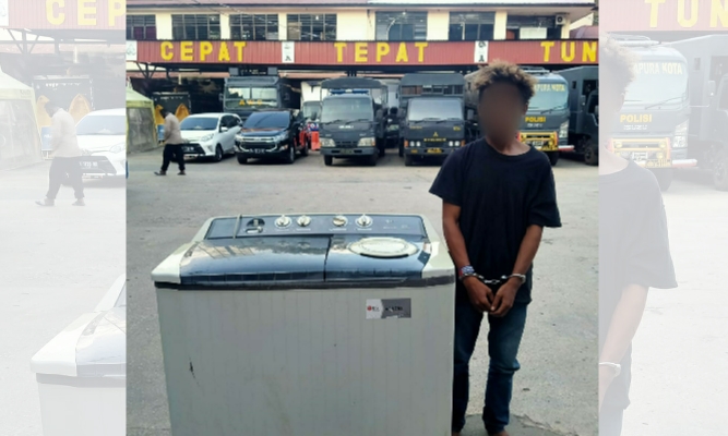 Curi Mesin Cuci, Seorang Pria Ditangkap Polisi