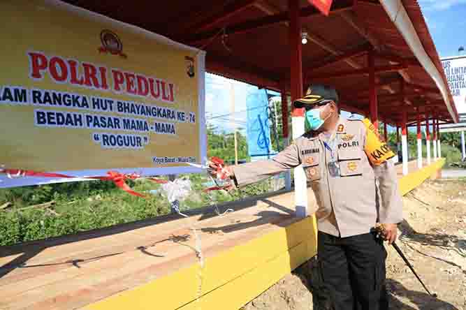 Bentuk Kepedulian Polri, Pasar Mama-Mama “ROGUUR” Diresmikan