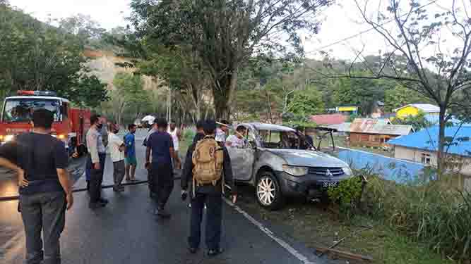 Diduga Masalah Keluarga, 1 Unit Mobil Dibakar di Waena