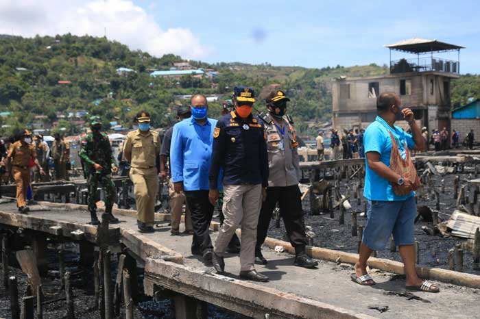 Wali Kota, Kapolresta dan Dandim Tinjau Lokasi Dan Korban Kebakaran