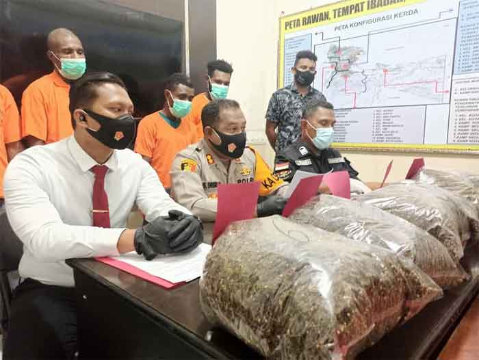 Polisi Gagalkan Peredaran 10 Kg Ganja dan Amankan Empat Pelaku