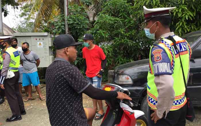 Sat Lantas Polresta Patroli Himbau Disiplin Berkendara dan Patuh Protkes