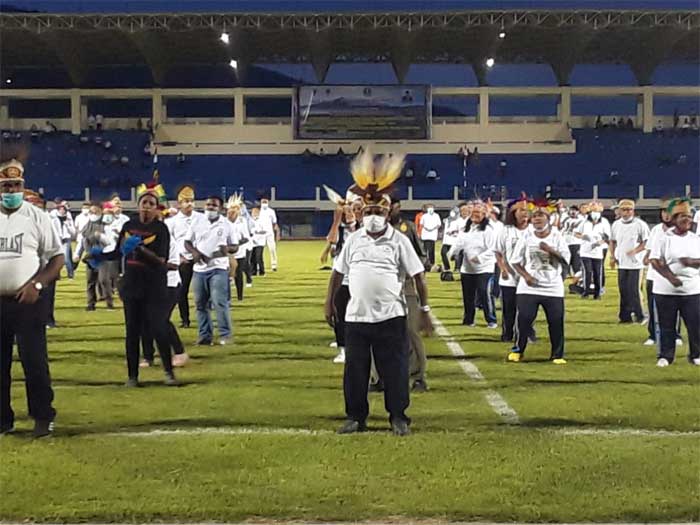 HUT Kota Sentani, GOR Toware Jadi GOR HMS