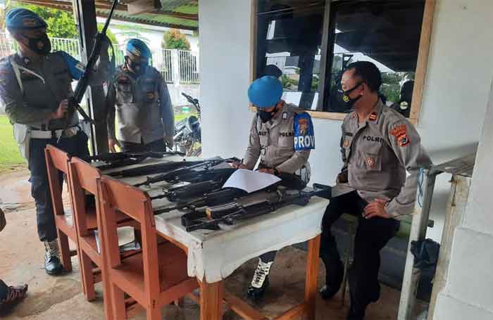 Antisipasi Penyalahgunaan Senpi, Polsek Muaratami dan Polsubsektornya Diperiksa