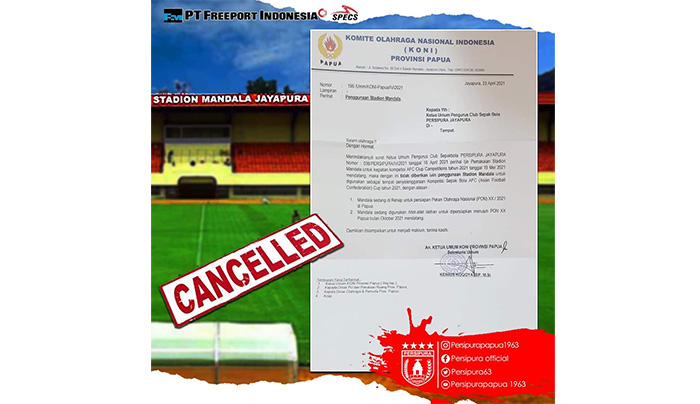 KONI Tidak Ijinkan Mandala Sebagai Home Base Persipura di AFC