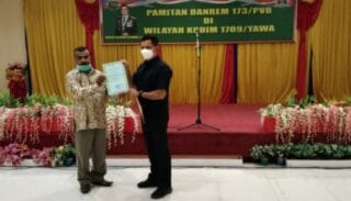 Brigjen TNI Iwan Setiawan Pamitan Wilayah Kodim 1709/ Yawa Akhiri Jabatan Danrem 173/PVB