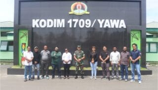 Dandim 1709 YAWA, Silaturahmi Dengan Sejumlah Insan Pers Bertugas Di Dua Wilayah Teritorialnya