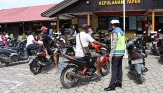 Selama Operasi Cartenz 2022, Satlantas  Polres Yapen Jaring 157 Pengendara