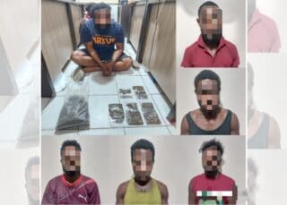 1 WNI dan 5 Warga PNG Ditangkap Polisi Atas Kepemilikan Narkotika Jenis Ganja