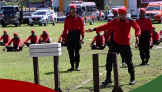 Baja Polres Yapen Tunjukkan Kemampuan Beladiri, Peringati Hari Bhayangkara ke-76