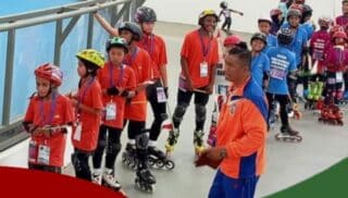 Didatangkan Dari Luar Papua, Pelatih Ini Menilai Prospek Cabor Sepatu Roda Menjanjikan