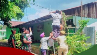 Gandeng PLN ULP Serui, Kodim 1709 Yawa Periksa Kondisi Instalasi Rumah Dinas