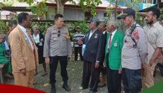 Polres Yapen Turunkan Baliho Kemerdekaan Negara Republik Melanesia