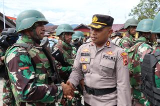 Memasuki Kalender Kamtibmas Kapolres Yapen Siagakan  Ratusan Personil TNI-Polri