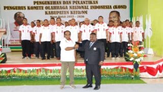 Resmi Pimpin KONI Keerom, Piter Gusbager Siap Mengangkat Prestasi Olahraga