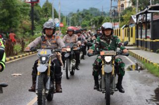 Jelang Malam Tahun Baru TNI Polri Di Yapen Patroli Show Of Force