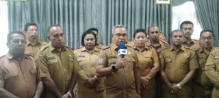 Pemkab Yapen Vidcon Dengan Mendagri Bahas Pengendalian Inflasi di Daerah