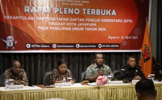 KPU Kota Jayapura Rilis Rekapitulasi dan Penetapan Data Pemilih Tetap Sementara Untuk Pemilu 2024
