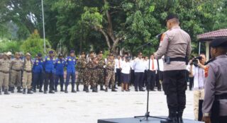 Tingkatkan Pengamanan Mudik Hari Raya Idul Fitri, Polres Yapen Gelar Pasukan