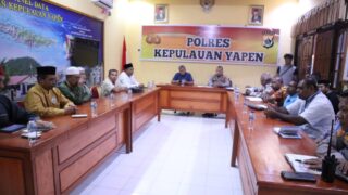 Polres Yapen Gelar Rapat Bersama Lintas Agama Jelang Perayaan Idul Fitri 1444, Begini Hasilnya