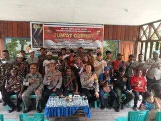 Polsek KPL Serui Bersama Warga Kampung Newi Pada Jumat Curhat, Masyarakat Pinta Air Bersih