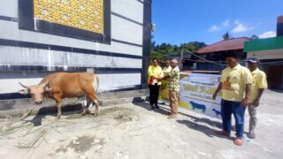 Dukung Perayaan Idul Adha, Sekum HIPMI Papua Sumbang Hewan Kurban di Masjid Raya Jayapura