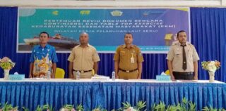 Cegah Potensi Wabah, Pemda Yapen Hadiri Pertemuan Review Dokumen Rencana Kontijensi Bersama KKM Pelabuhan Serui