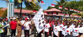 109 Grup Peserta Ramaikan Lomba Gerak Jalan Indah Menyambut HUT RI Ke-78 di Yapen