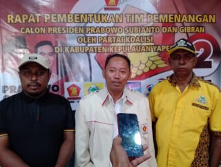 Roy Palunga Resmi Didaulat Ketua Tim Pemenangan  Prabowo-Gibran di Yapen
