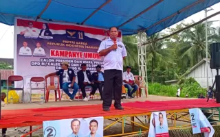 Kampanye Terbuka Partai Garuda, Artemas Mambrisauw Titip Para Caleg Kepada Pendukung Setianya