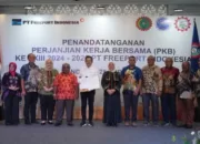 Manajemen PT Freeport Bersama 3 Serikat Pekerja Tandatangani PKB