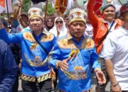 Ratusan Masa Pendukung Antar JBR-HADIR Daftar ke KPU