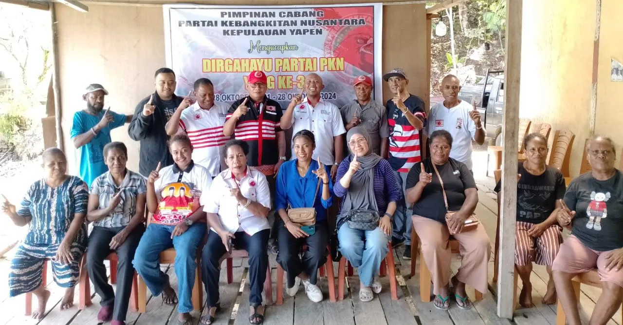 Rayakan HUT Ke-3 PKN Yapen, Syukuran Bersama Pengurus Distrik di Kampung Sarawandori