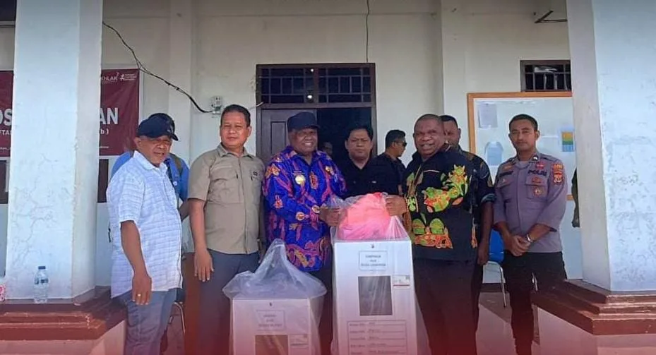 KPU Papua Pegunungan Tinjau Distribusi Logistik di KPU Yahukimo