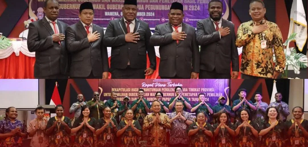 KPU Papua Pegunungan Gelar Peleno Terbuka Perhitungan Suara Hasil Pemilihan Gubernur