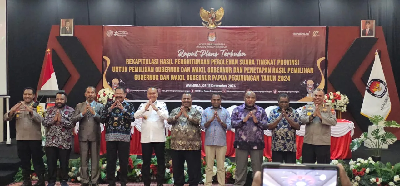 KPU Papua Pegunungan Tetapkan John Tabo Unggul di Pilkada Perdana Papua Pegunungan