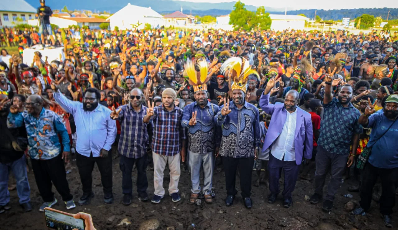 Dinar Kelnea dan Yoas Beon Deklarasi Kemenangan di Pilkada Kabupaten Nduga