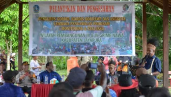 Bupati Jayapura Resmi Lantik LP2ME GN dan Mulai Pembangunan Rumah Adat Grime Nawa