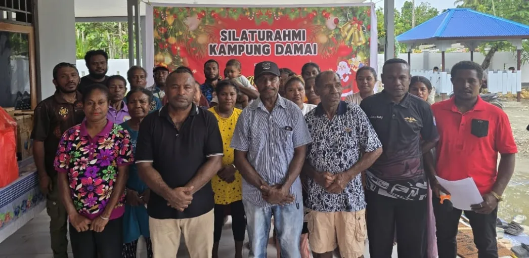 Silahturahmi Kampung Damai, Warga Skouw Sae Terima Bansos Natal Pemerintah Pusat